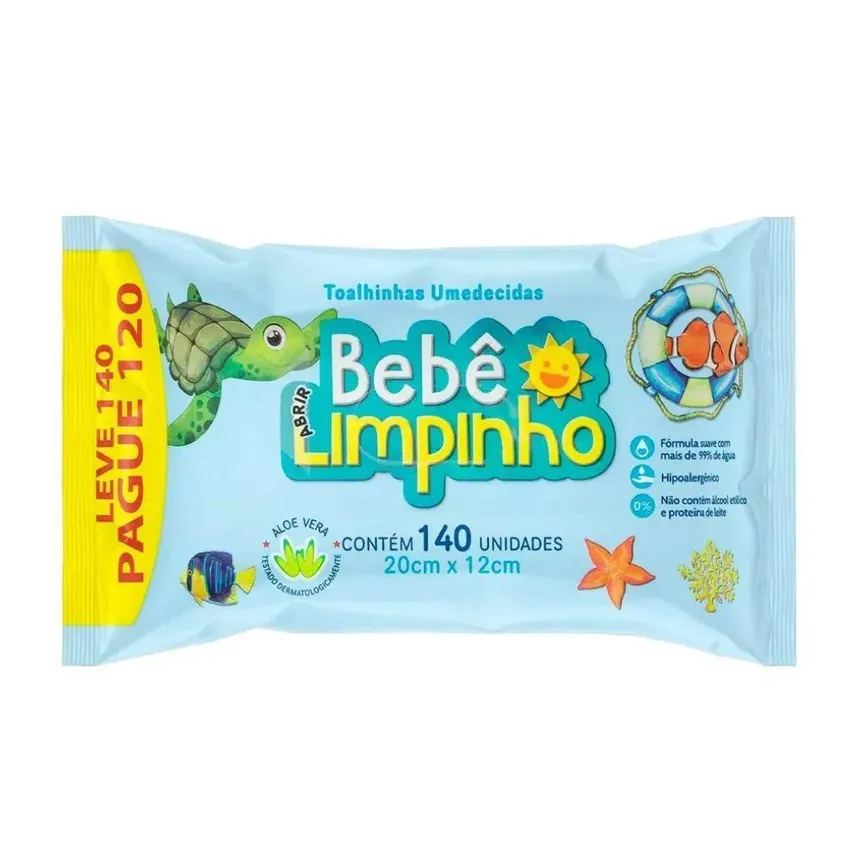 Lenço Umedecido Bebê Limpinho Premium